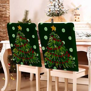 New Printed Christmas <strong>Chair</strong> Slipcovers for Dining Room and Kitchen <strong>Half</strong> <strong>Chair</strong> <strong>Cover</strong> for Home Party Decoration - Product Image 5