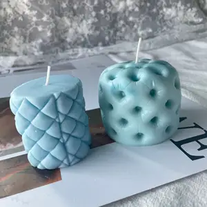 Cilindro de burbujas de silicona 3D para fabricación de velas, moldes de resina epoxi para cera, jabón, arcilla polimérica