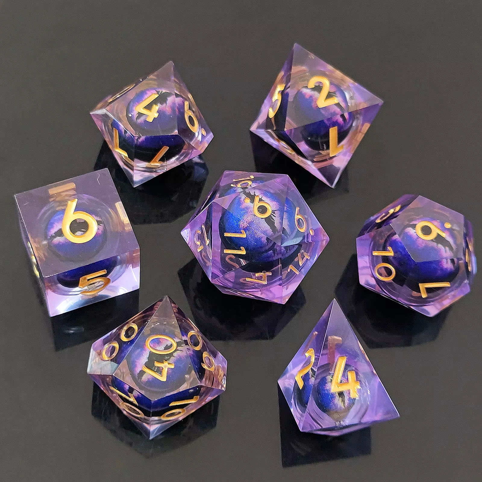 Purple purple and white longan-gold character