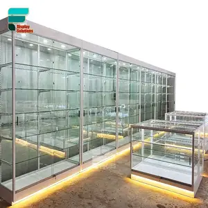量身定制的现代零售店展示架玻璃钢玻璃支架烟店额外视觉展示雪茄店货架架