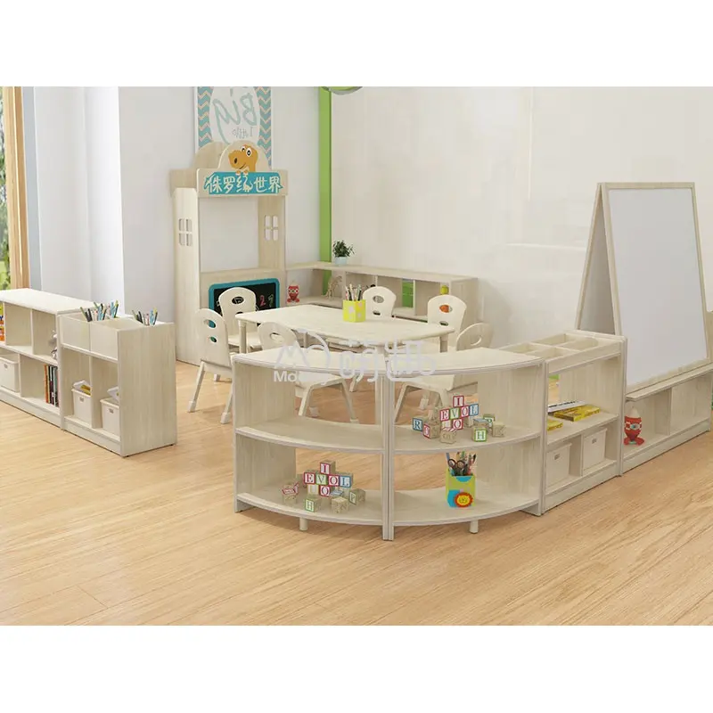 Moetry Massivholz Kindergarten Klassen zimmer Kinder Kunst und Handwerk Möbel Set