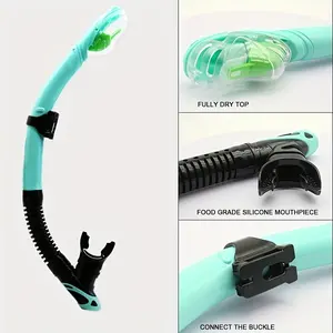 JUNHAIINS Vente en gros <span class=keywords><strong>Tuba</strong></span> <span class=keywords><strong>avec</strong></span> valve supérieure pour respiration sèche pour la plongée sous-marine pour la vente en gros de l'apnée professionnelle - Product Image 3