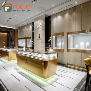 Luxury Airport Jewelry Display Cabinet Laminated Finish Commercial Store Display Cabinet - Product Image 5