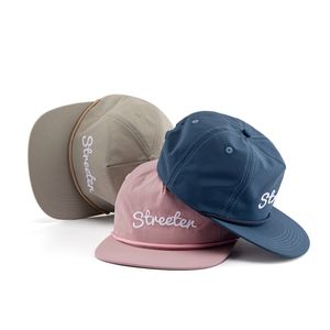 Adultes Design personnalisé Hip Hop non structuré 5 panneaux Casquette snapback en nylon personnalisée avec <span class=keywords><strong>corde</strong></span> - Product Image 4