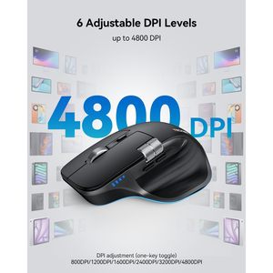 Ratón Inalámbrico Tecknet para 5.3 2.4G Recargable Ergonómico Óptico 6 Botones Programables 2 Rodillos para Mano Derecha - Product Image 4