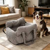 Coussin de voiture carré solide et protecteur pour animaux de compagnie, lit de voyage moderne et tendance pour chiens et chats, siège de sécurité