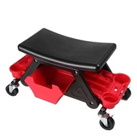 JYM-F1 Hochbelastbarer Mobiler Werkstatthocker Verschleißfester Rollender Mechaniker-Stuhl mit Ablagefach für Garagenservice