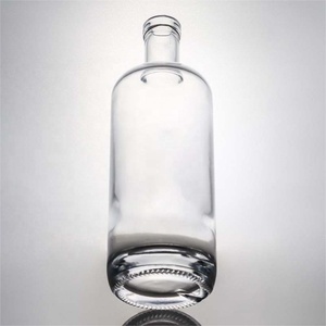 <span class=keywords><strong>Tequila</strong></span> De Cristal Transparente Del Whisky De La Botella De Cristal Del Cuello Corto Del Estilo Caliente 750ml Con <span class=keywords><strong>El</strong></span> Corcho - Product Image 2