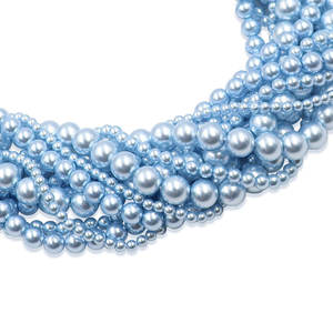 Suministros para la Fabricación de Joyas, Perlas de Vidrio Azules 302 de <span class=keywords><strong>8</strong></span> <span class=keywords><strong>mm</strong></span> con Orificio para la Creación de Joyas - Product Image 1