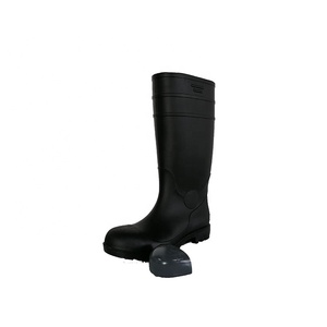 Noir Haute Cuisse Protecteur imperméable non travail en cuir <span class=keywords><strong>néoprène</strong></span> longue PVC pluie Bottes de sécurité hommes Bottes - Product Image 1