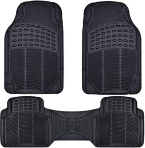 Ensemble de 3 tapis de sol universels pour voiture avec imperméabilisation en PVC, adaptés à tous les véhicules - Product Image 1