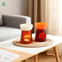Brûleur d'encens en verre coloré personnalisé de haute qualité, écologique, style nordique, décor d'automne aromatique pour la maison, bougie résistante à la chaleur