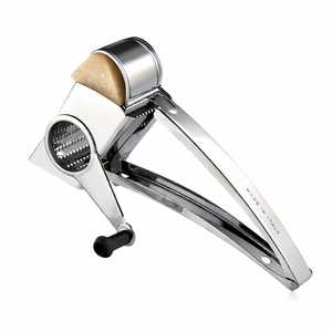 Manual Cheese Grater Stainless Steel Rotary <b>Roller</b> With Handle For Cheese And Bread Made In Italy - Product Image 1