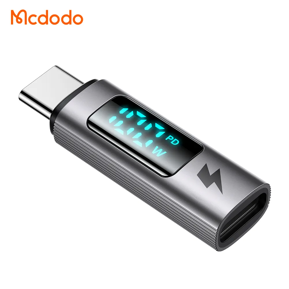 Mcdodo 609/610/599iPHONE15携帯電話タブレットラップトップOTP用の新しいUSB-C PDUSBアダプター100Wデジタルディスプレイ急速充電電源