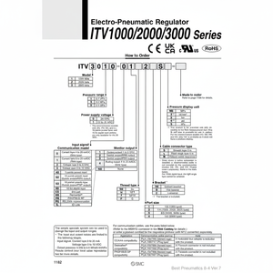 Régulateur de pression électro-pneumatique SMC Pneumatics ITV1030-312N2 - Product Image 1