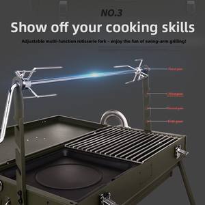 Parrilla de Barbacoa Plegable Portátil <span class=keywords><strong>para</strong></span> Exteriores, Parrilla de Carbón <span class=keywords><strong>para</strong></span> Montar en <span class=keywords><strong>el</strong></span> Coche, Parrilla de Carbón <span class=keywords><strong>para</strong></span> Acampar en la Naturaleza, <span class=keywords><strong>para</strong></span> Asar Pierna de Cordero - Product Image 2