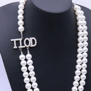 Новое поступление, американское превосходное женское ювелирное изделие, причудливое ожерелье с цепочкой из белого жемчуга 1964 женщин - Product Image 2