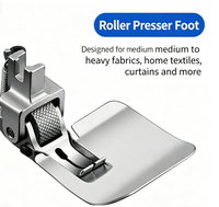 Rouleau presseur pour machine à coudre plate, idéal pour la couture du coton, des tissus épais, des textiles de maison et des rideaux – Accessoire de couture essentiel
