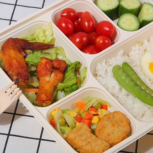 Fécule de maïs biodégradable personnalisé écologique Boîte à lunch jetable Vaisselle de restaurant Ensembles de bento Bento Vaisselle pour - Product Image 3