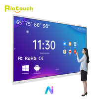 Pizarra Interactiva Inteligente Android DLED de 65/75/86 Pulgadas de Riotouch Factory, Panel Plano para Educación, Enseñanza Escolar, Pizarra Interactiva Blanca