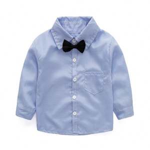 Nouvel ensemble de vêtements pour bébé garçon : chemise à manches longues avec nœud papillon, tenue élégante et décontractée, vente en gros - Product Image 5