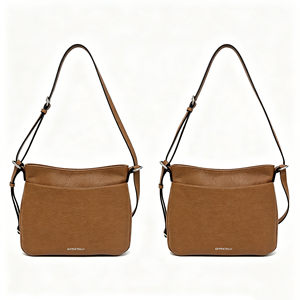 <b>Soft</b> Tan Genuine <b>Leather</b> Crossbody Bag Front Slip Pocket Back Zipper Pocket Casual Women Handbag - Product Image 6