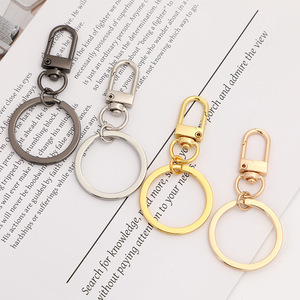Zinc Alloy U-Shaped Snap Hook + 30mm Key Ring – Rotating Anti-Tangle Keychain Accessory for DIY Crafts & <b>Bag</b> <b>Charms</b> - Product Image 3