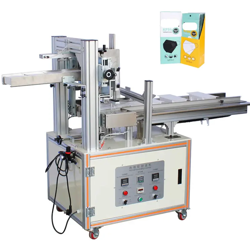 Automatic disposable face mask Hot Melt Glue Sealing Machine Paper Box Packing Cartoning Machine for Beverage   Chemical