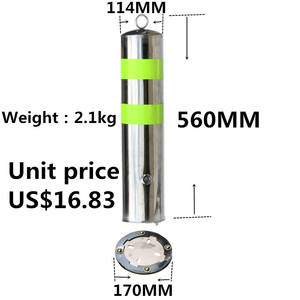 Resistente dissuasore in acciaio inossidabile per interni commerciali e aree di parcheggio rimovibili chiusura funzione di finitura verniciata a polvere - Product Image 4