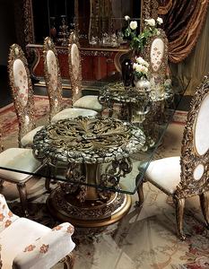 Cung Điện Ý Và Thiết Kế Hoàng Gia Phong Cách <span class=keywords><strong>Baroque</strong></span> Bộ Bàn Ăn Hình Bầu Dục Với 8 Ghế - Product Image 3