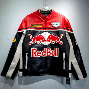 Europese Amerikaanse stijl F1 geborduurde racepak coole casual motorleren jas voor streetwear & autoraces - Product Image 3