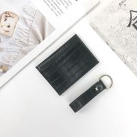 Portefeuille porte-cartes en cuir PU motif crocodile avec porte-clés, étui fin pour cartes de crédit, housse pour porte-clés, cadeau pour hommes et femmes