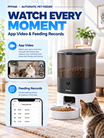 Distributeur de nourriture intelligent pour animaux de compagnie avec capteur infrarouge et contrôle personnalisé des portions pour les maisons multi-animaux et les régimes alimentaires spéciaux/caméra Wi-Fi