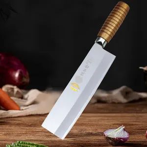 8-inch Japanese Style Three-layer Steel 304 Stainless Steel+aus10 Alloy Steel Chef's Knife With Camphor Wood Handle Slicer