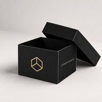 Boîte d'expédition OEM personnalisée en carton ondulé noir texturé lin avec couvercle incurvé pour cosmétiques et soins de la peau – Vente en gros