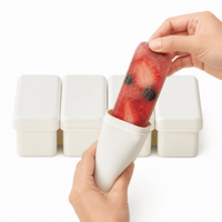 Grand bac à glaçons en silicone avec couvercle, qualité alimentaire, flexible, facile à démouler, moule de congélation pour cocktails, boissons et aliments pour bébés