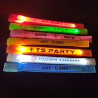 अंधेरे में चमक Armband कस्टम सिल्क स्क्रीन और ऑफसेट प्रिंटिंग मुद्रण नायलॉन एलईडी रात चलने के लिए खेल एवं घटनाक्रम Wristband