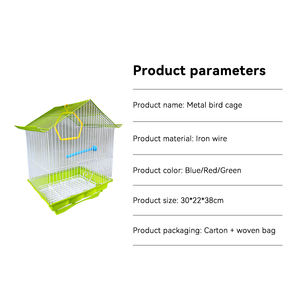Jaula <span class=keywords><strong>de</strong></span> hierro portátil <span class=keywords><strong>para</strong></span> cría <span class=keywords><strong>de</strong></span> loros, caja <span class=keywords><strong>de</strong></span> <span class=keywords><strong>comida</strong></span> integrada <span class=keywords><strong>de</strong></span> alta calidad <span class=keywords><strong>de</strong></span> 30x22x38cm - Product Image 6