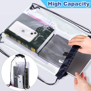 Wholesale <strong>Security</strong> Friendly Stadium Approved Heavy Duty clear Clear Drawstring Bag Sports Waterproof PVC Bag <strong>Backpack</strong> - Product Image 2