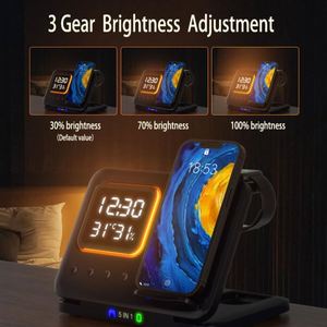 <span class=keywords><strong>Cargador</strong></span> Inalámbrico Rápido 5 en 1 de 15W con Reloj Despertador, Luz Nocturna LED <span class=keywords><strong>y</strong></span> <span class=keywords><strong>Doble</strong></span> Bobina para <span class=keywords><strong>iPhone</strong></span> <span class=keywords><strong>y</strong></span> Android - Product Image 3