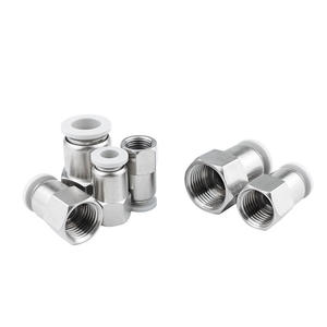 Conector Neumático de Conexión Rápida Blanco con Rosca Interna Recta PCF6-01/8-02/10-03/12-04 - Product Image 1