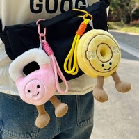 Nouveau mignon 3D Fitness porte-clés haltères Kettlebells Barbell plaques en peluche sac charme cadeaux appropriés pour les amateurs de Fitness