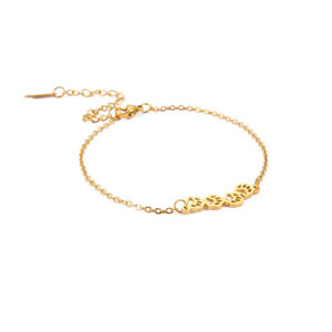 Bracciale Trendy in Acciaio Inossidabile Placcato Oro 18K con Zampa di Cane, Gatto o <span class=keywords><strong>Orso</strong></span>, Gioielli all'Ingrosso - Product Image 1