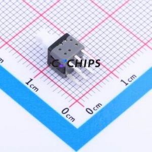 YTSPS-22E58NL Push Button Switch Through hole Component (THT) Switch Double Pole Double Throw Square Plunger Through Hole White - Product Image 2