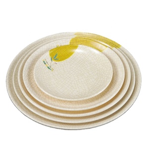 Plats de restaurant gastronomique Vaisselle en mélamine personnalisée Plats en plastique incassables Papier de décalcomanie <span class=keywords><strong>plat</strong></span> pour assiettes en mélamine - Product Image 1