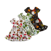 Robes pour filles en fibre de bambou à impression numérique personnalisée, robes pour enfants, robes pour filles confortables et belles, robe plissée