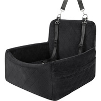 Siège d'auto de voyage pour chiots entièrement amovible avec fond antidérapant Lit d'auto surélevé pour chiens Siège d'appoint en mousse à mémoire de forme pour chiens