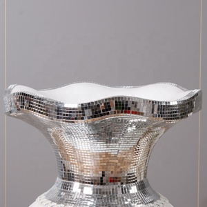 ROYAUME-UNI Design De Luxe Blanc Argent <span class=keywords><strong>Vase</strong></span> Personnalisé Pas Cher Grand Plancher <span class=keywords><strong>Vase</strong></span> à Fleurs pour Mariage - Product Image 3