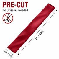Rubans en satin de polyester prédécoupés, ensemble de 3,8 cm x 3 m, vente en gros, personnalisables pour emballage cadeau, nœuds de chaise, bricolage, artisanat, mariage, Halloween