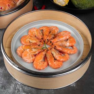 Ensemble de paniers vapeur en bambou avec bord en acier inoxydable, capacité 5-6L, compatible gaz et induction, couvercle en bambou, rond, JUSEN <span class=keywords><strong>YS9</strong></span> - Product Image 3